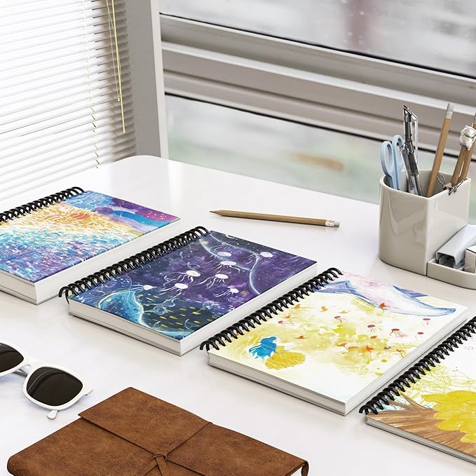 MAKEASY 100 Pack Plastic Spiral Binding Coils, 3/8"(10mm), 75 Sheet Capacity, 4:1 Pitch Black Binding Spirals for Home School and Office use