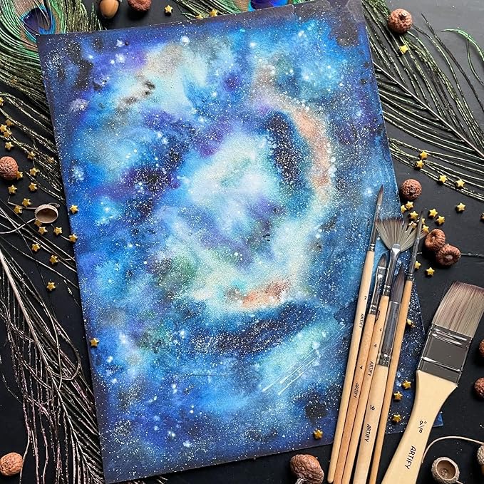 ARTIFY 25-Piece Professional Paint Brush Set – Expert Series Synthetic Nylon Brushes for Acrylic, Oil, Watercolor, Gouache – No Shedding, Canvas Roll Case & Palette Knife, Artist Gifts Art Supplies