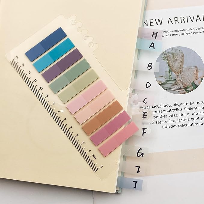 2 Inch Sticky Index Tabs, 600Pcs Writable and Repositionable File Tabs Flags Colored Page Markers Labels for Books, Binders, Classify Files and Books, Reading Notes (21 Set)