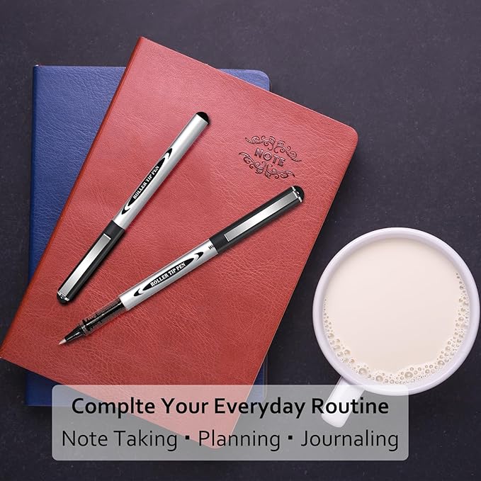 Beieverluck 60 Pieces Roller Ball Pens Black Liquid Ink Rollerball Pens 0.5mm Fine Point Smooth Writing Pens for Writing Journaling Taking Notes School Office