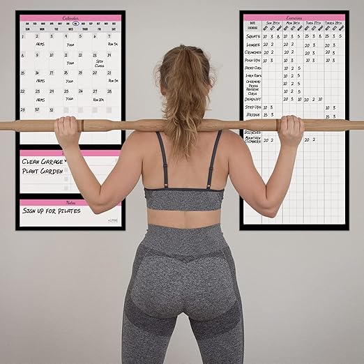 Weekly Planner Pad - Notepad Scheduling System - Dry Erase Board, Task List, and Calendar - Planning Poster for Time Management, Workout, Exercise, and Weight Loss - Expandable Desk Notepad