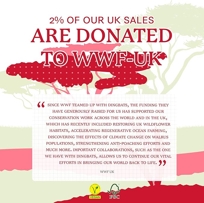 Dingbats* Wildlife Dotted Writing Journal Notebook A5 - Vegan Leather Hardcover - Ideal for Work, Travel - Pocket, Elastic Closure, & Bookmark