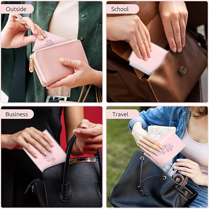 Pocket Calendar 2026-2027, Pocket Planner 2026-3.7" x 6.7" - Runs from July 2025 Until December 2027, Monthly Planner 2025-2027 with PVC Cover for Planning, Pink