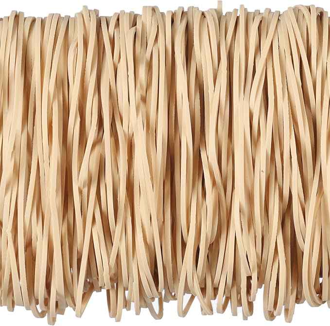 Rubber Bands 300Pcs 4.8inch Big Elastic rubber band Light brown rubber bands office supplies File Folders Litter Box (4 4/5" x 1/16")