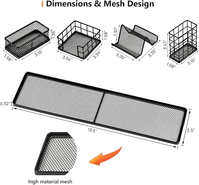 Pen Holder for Desk, Rotating Pencil Holder, Cup Holder for Desk Office, Pen Organizer in Black (Jet Black)