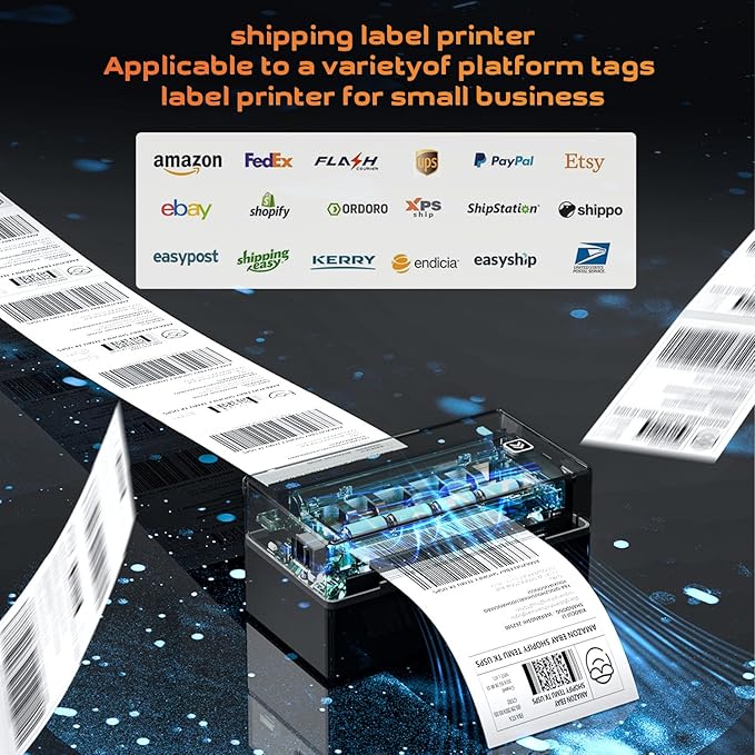 Aixiqee Thermal Label Printer - 4x6 Label Printer for Small Business, Shipping Package, Amazon, Ebay, Shopify, Etsy, USPS
