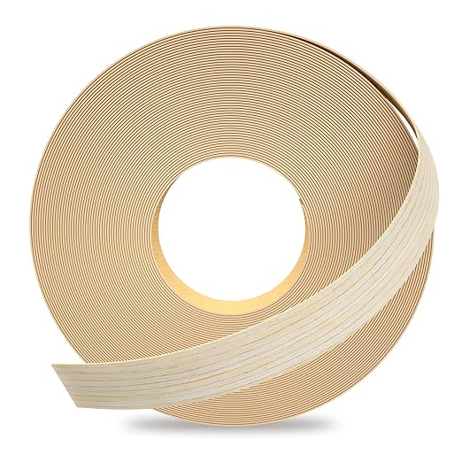 GSCIT Club Oak Edge Banding, 7/8 inch x 500ft roll of Veneer Edge Banding Preglued Flexible, Wood Tape Banding for Repair Furniture