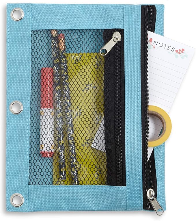 Blue Summit Supplies Pencil Pouches, Bulk Pencil Pouch 30 Pack in Assorted Colors for Storing School Supplies, Writing Utensils, and more, Cloth Zipper Pouches for 3 Ring Binders, 30 Count