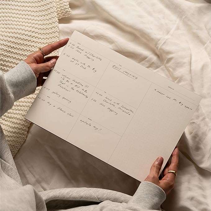 Daily and Weekly To-Do List Notepad – Desk Pad for Work and Study, Pink, 11.7x8.3 Inches