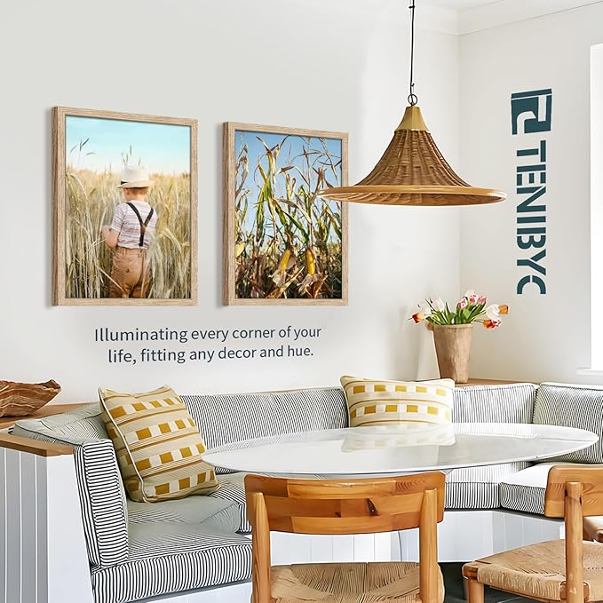 18x24 Oak Wood Poster Frame 3 Pack, Natural Solid Wood Picture Frame, Wall Gallery Frame