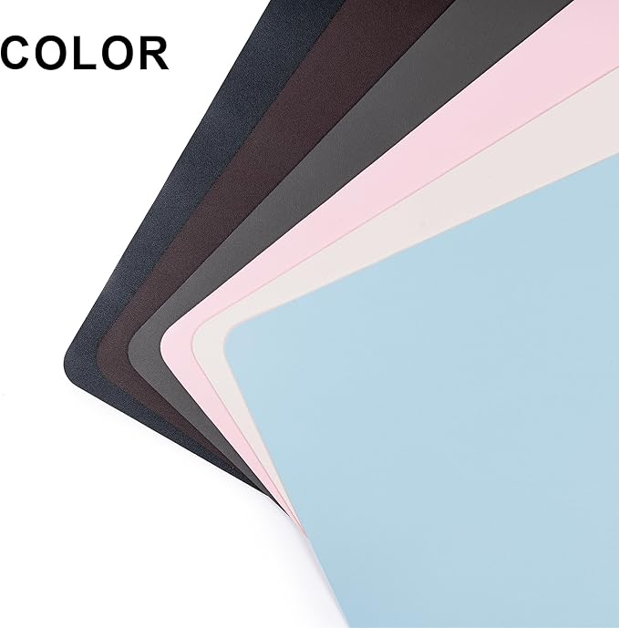CADONO Leather Desk Pad Protector, Non-Slip PU Leather Large Mouse Pad, Easy Clean Desk Protector Mat, Writing Pad for Office/Home/Decor (Grayish Lavender, 23.6" x 13.7")