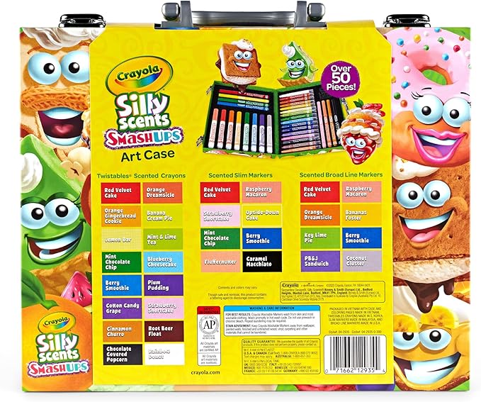 Crayola Silly Scents Mini Inspiration Art Case, Scented Crayons & Markers Set, Art Kit for Kids, Coloring Supplies, Travel Gifts for Kids, Ages 4+