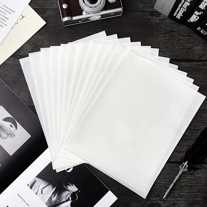 Gueevin 300 Pcs 8.5 x 11 Inch Self Adhesive Display Pockets - Peel and Stick Clear Paper Sleeves for Wall and Door Communication - Letter Size Plastic Sheet Protector