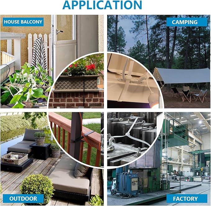 Zip Ties Assorted Sizes 300 Pack,12+14+18 Inch, 300LBS Tensile Strength Heavy Duty Self-locking Nylon Black Cable ties for Indoor Outdoor