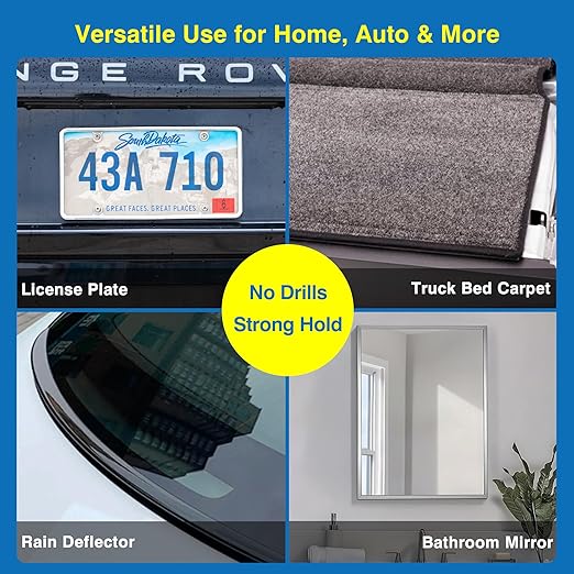 Tapsi Double Sided Tape Heavy Duty – Waterproof Foam Mounting Tape 0.98" x 18 FT with 10 Adhesion Promoters – Strong Adhesive for LED Strip Lights, Car Trim, Walls, Home, Office & Outdoor Decor