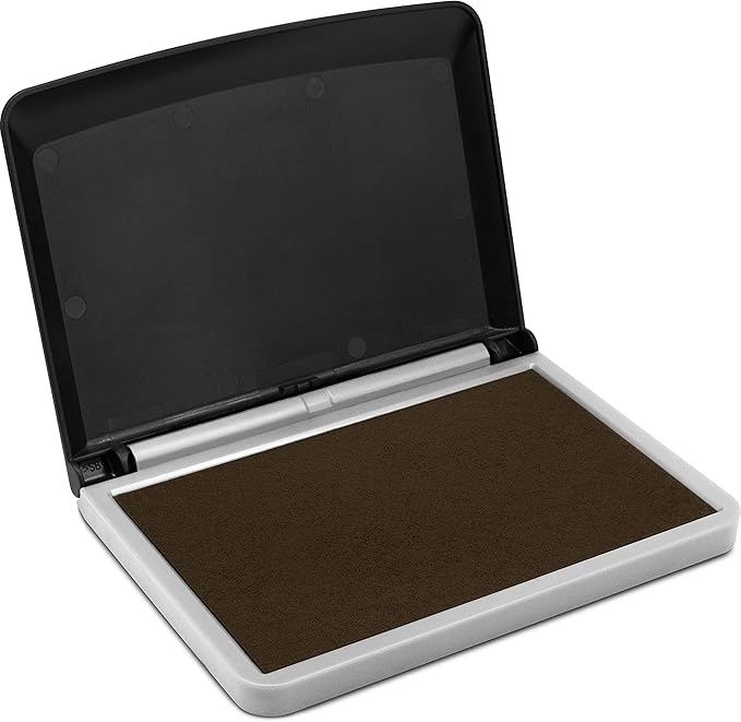 MaxMark Large Brown Stamp Pad - 2-3/4" by 4-1/4" - Premium Quality Felt Pad
