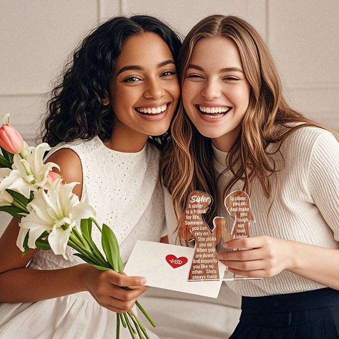 Cool Sister Birthday Gifts from Sisters for Women Adult Big Little Best Sister Ever - Unique Easter Basket Essentials Stuffer Valentines Christmas 2025 Mothers Day Gifts for Soul Friend Memorable Gift