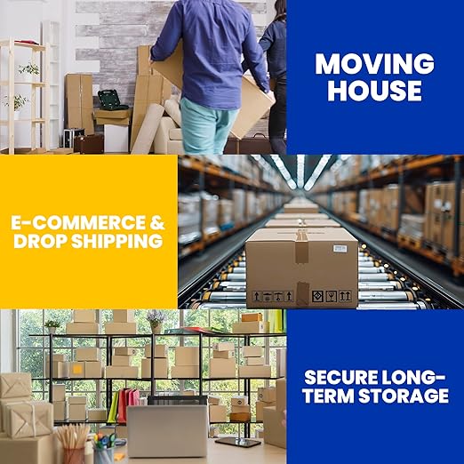 TAPEBEAR Low Noise Brown Packing Tape 72 Yards Extra Length, 1.88Inch-Wide Packaging Tape Refills, Secure Sticky Brown Tape 2.6Mil Heavy Duty for Moving, Shipping, Sealing, 36Rolls Total 2592Yards