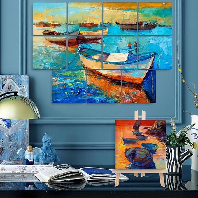 ESRICH Mini Canvases for Painting, 4x4In Canvas in Bulk 100 Pack, 2/5In Profile Small Square Canvas, Blank Canvases are Great for School Projects and Kids Birthday Parties, Home Decor Project.