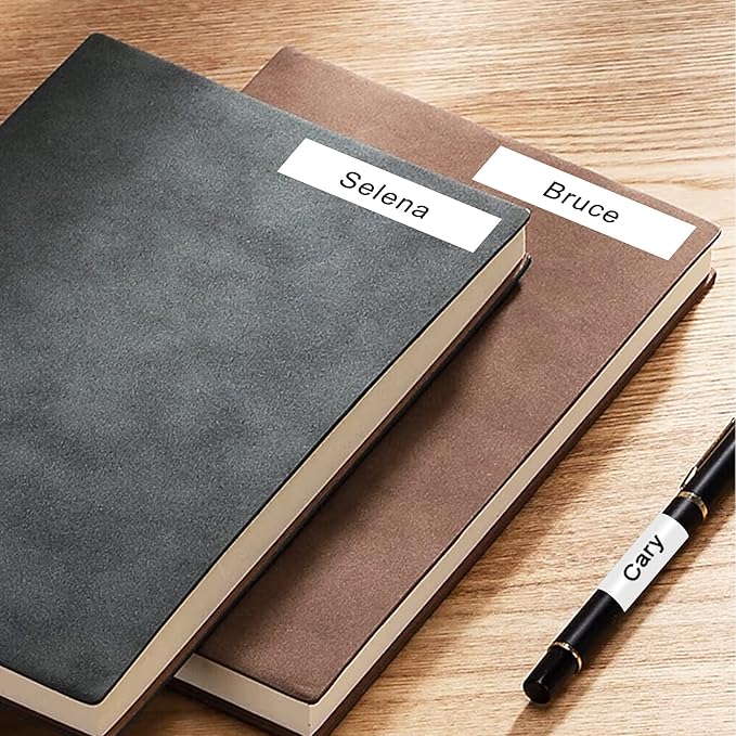 BOYEEZON 7Pk Compatible for DYMO D1 Label Maker Refill 45013 Label Tape 12mm, Black on White,1/2 Inch x 23Ft S0720530 1/2 Inch D1 Tape for Dymo LabelManager 160 210D 260P 280 360D 420P PnP Label Maker