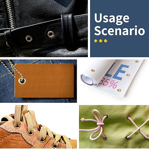 XOOL 2 in 1 Leather Hole Punch Eyelet Tool Kit, 3/16" 4.5mm Metal Eyelets for Fabric, Hole Puncher, Eyelet Pliers for Shoes Leather Clothes Belt