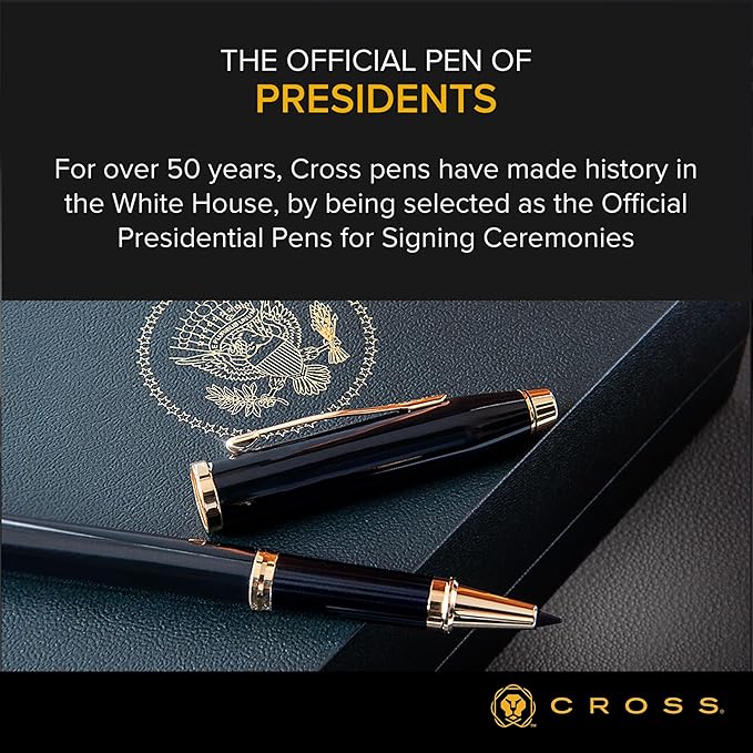 Cross Classic Century Refillable Ballpoint Pen, Limited-Edition 23KT Gold Plated luxury Ballpen, Presented in a Luxury Gift Box - Medium Point, Black Ink, Gold