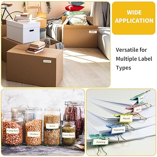 Masking Tape 1 Inch Wide, 4 Pack Painters Tape, Strong Adhesive Labeling Tape, Beige White, 55 Yards per Roll (220 Total Yards) for Home, Office, Labeling, School, DIY, and Crafts