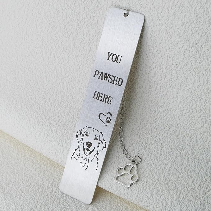 Funny Dog Bookmarks for Book Lovers Dog Lovers, Golden Retriever Gifts Book Marks for Reading Women Men, Cute Birthday Christmas Stocking Stuffers Gifts for Friends Bookish Reader