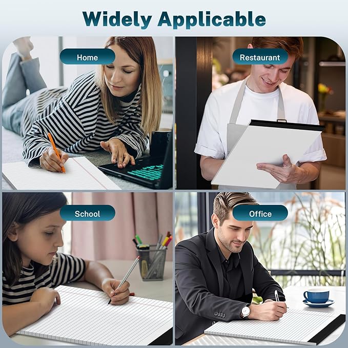 12 Pcs Legal Pads 8.5" x 11" College Ruled Note Pads 8.5 x 11.75 Inch Micro-Perforated Notepad 360 Sheets in Total Lined Writing Paper Notebook for Office, School Supplies & To-Do Lists 30 Sheets/Pad