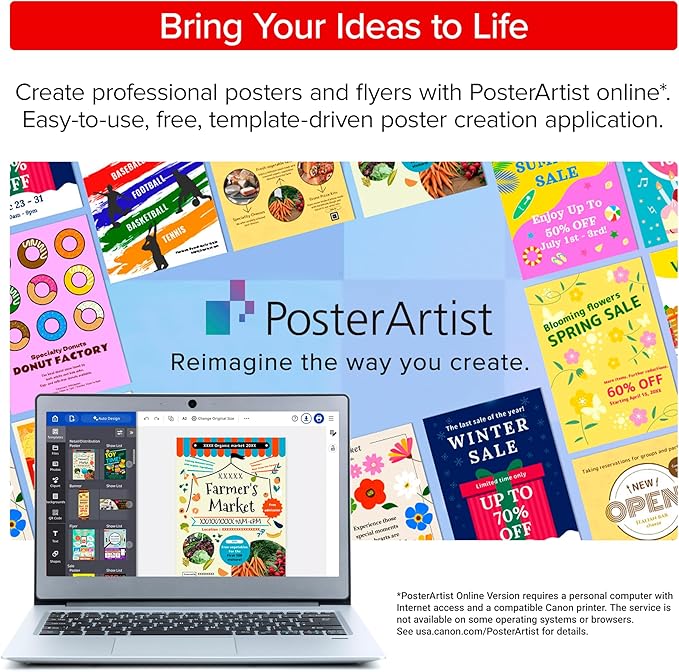 Canon PIXMA TR160 Wireless Portable Printer, 50-Sheet Paper Tray and 1.44" Display