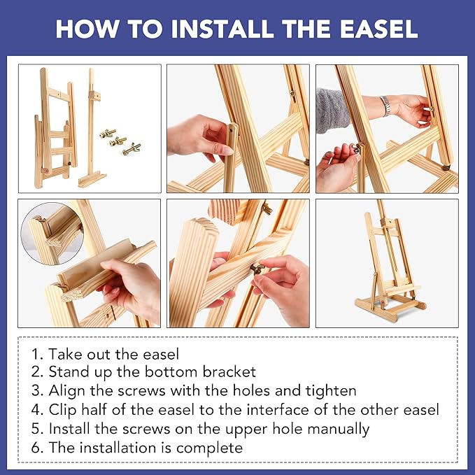 ESRICH Acrylic Paint Set, 64PCS Painting Supplies with Wooden Easel, Brushes, 36 Colors Acrylic Paint, Canvases, Palette, Paints Knives Etc, Painting Kit for Adults, Students, Hobbyists, Beginners