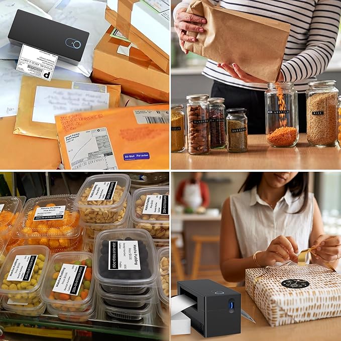Nelko Bluetooth Thermal Shipping Label Printer, Wireless 4x6 Shipping Label Printer for Small Business, Support Android, iPhone and Windows, Widely Used for Amazon, Ebay, Shopify, Etsy, USPS