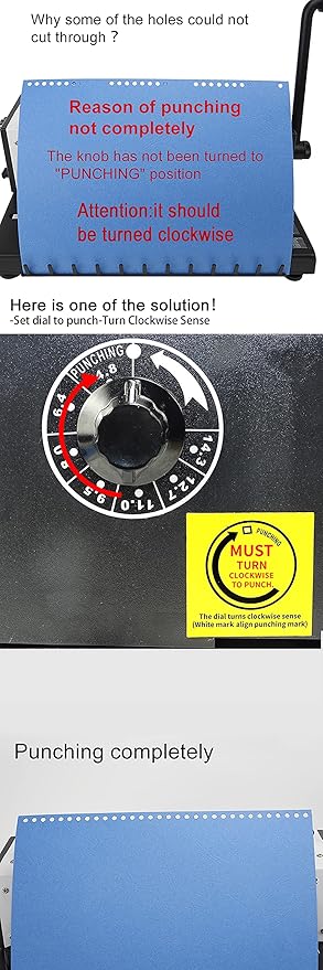 Rayson TD1202R Wire Binding Machine, 3:1 Pitch Round Hole Coil Binder Hole Punch, Compatible with Wire, Spiral, and Click Binding Spines, 32-Hole Punch, Punches 12 Sheets, Binds 120 Sheets