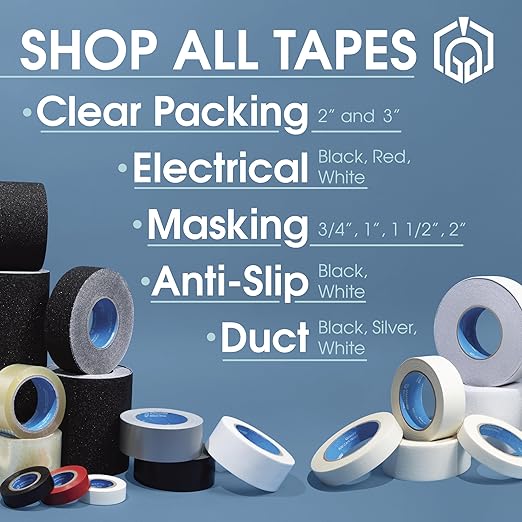 SPARTAN INDUSTRIAL - 2" X 60 yd Clear Shipping Tape Rolls - 6 Rolls of Heavy Duty Box Tape for Moving, Packing, Shipping, Storage - 2.7 Mil