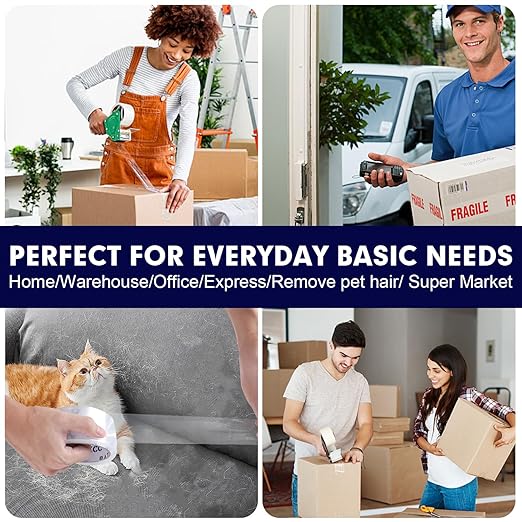 Packing Tape, 36 Rolls Clear Heavy Duty Packaging Tape with Dispensers for Packing Shipping Moving Mailing, Thicker Sealing Tape - 1.88" x 65 Yard Per Roll, 2340 Total Yards