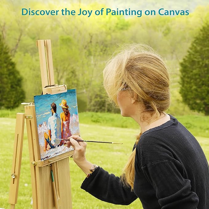 KEFF Canvas Boards for Painting - 8x8 24-Pack Bulk Canvas Panels, 100% Cotton Triple Primed Art Canvases for Painting Supplies, Acrylic, Oil, Watercolor & Tempera