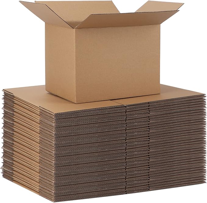 CRUGLA 40 Packs 8x6x6 Shipping Boxes Cardboard Boxes Shipping Box for Business Packaging Thin Box