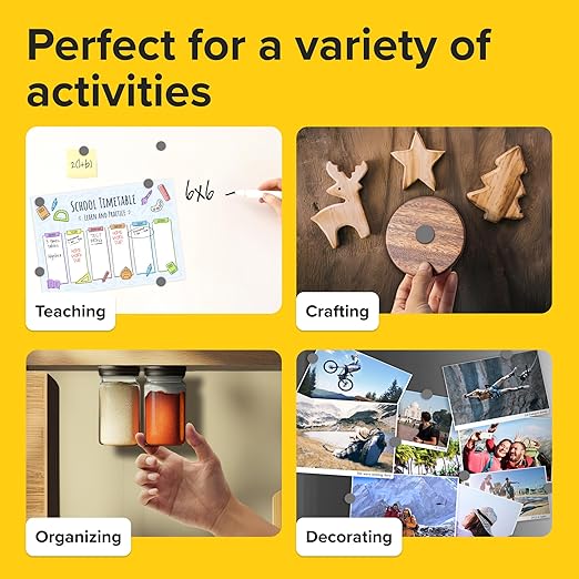 X-Bet Strong Magnets - Round Heavy Duty Craft Magnets with Adhesive Backing, 20pcs - 0.7 Inch