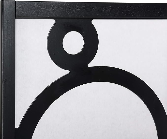 NicBex Room Divider 4 Panel Room Dividers with Circle Pattern Partition Room Dividers and Folding Privacy Screens Wall Divider for Home, Office, Room Separation,70" W x 1" D x 70" H, White+Black