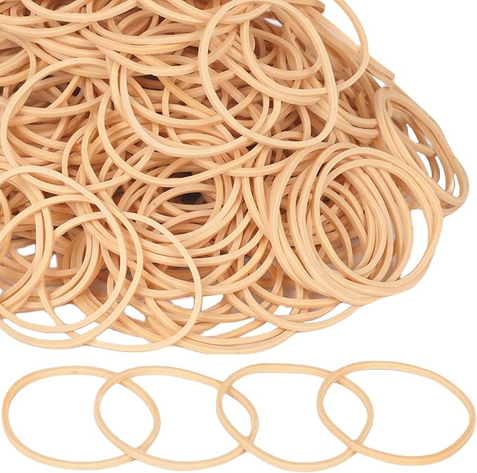 Rubber Bands Size#16,Elastic Band Beige #16 Small Rubber Band 500Pcs For Office Home Supplies(2-1/2" x 1/16'')