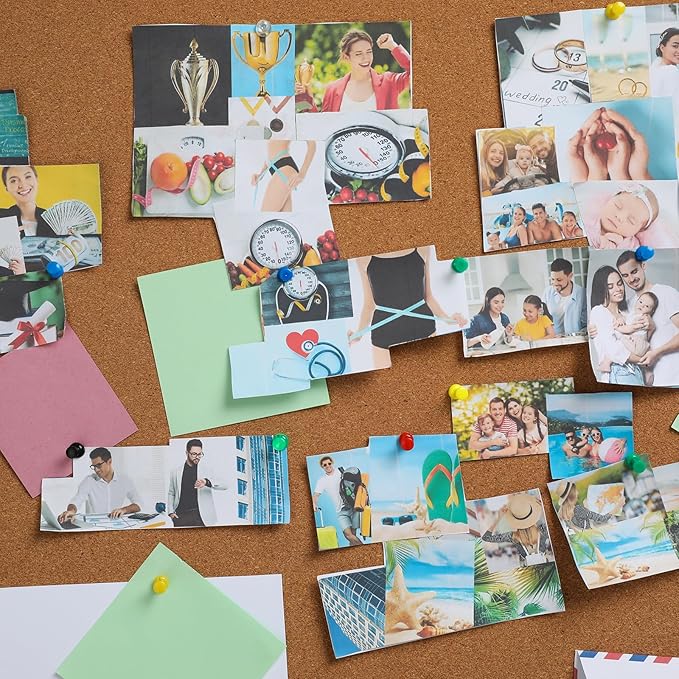 uxcell 400 Pcs Push Pins, Map Thumb Tacks 4mm Round Head Decorative Push Pins for Bulletin Board Home Office Travel Wall DIY Crafts Map Photo, Bronze