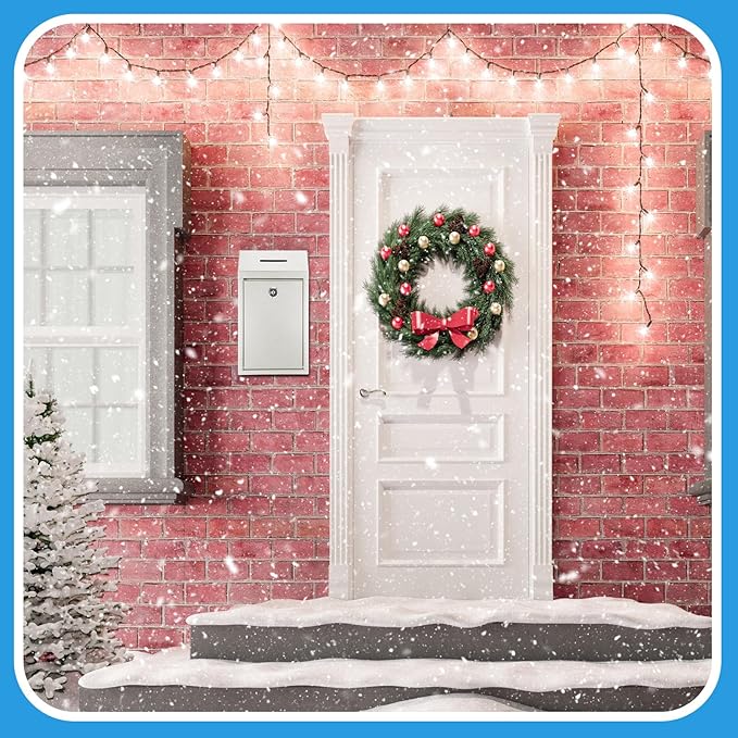 Metal Donation Cash Box Collection Safe Suggestion Box with Lock Wall Mounted Mailbox Delivery Ballot Container for Home Office Outdoor Door