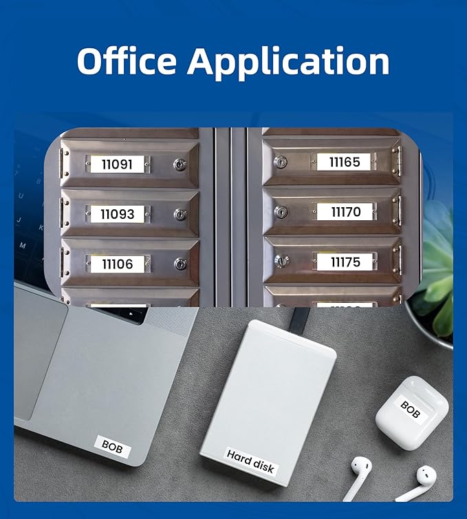 Label Maker Tape, Compatible with Brother P Touch Label Tape, TZe-231 12mm 0.47 Black Ink on White Tze Tz Laminated White Replace for Brother Ptouch PT-D210 PTH110 PTD220 PTD410, 5 pk