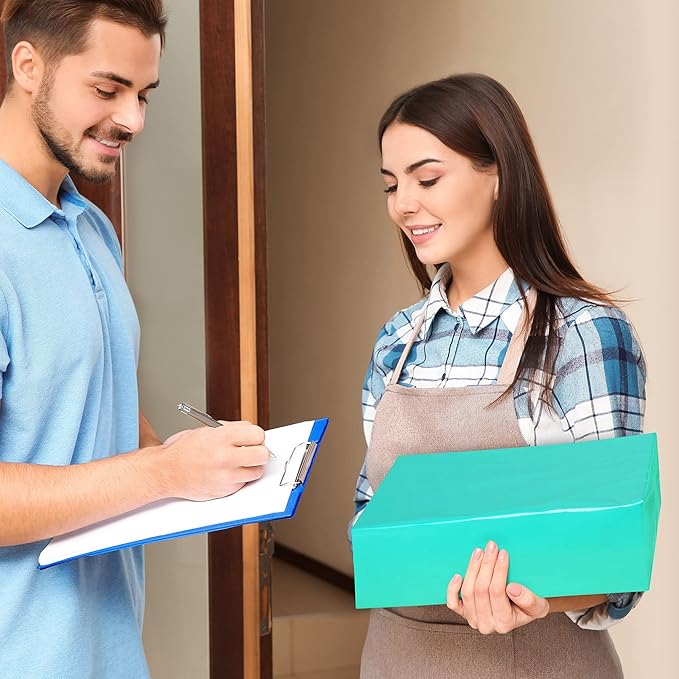 Fuxury Poly Mailers 14.5x19 Inch 50 Pcs, Waterproof Shipping Bags for Clothing, Strong Adhensive Shipping Envelopes for Small Business, Self Seal Mailers Poly Bags Mailing Envelopes Teal