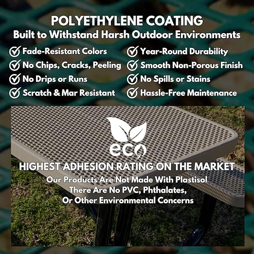 32-Gallon Heavy-Duty Punched Steel Round Trash Receptacle, Commercial Outdoor Waste Bin with Liner & Black Flat Top Lid – Made in America (Textured Copper)