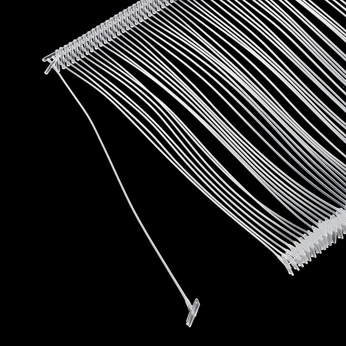 MECCANIXITY Standard Tagging Fasteners,Plastic Regular,Standard Label Gun Price Tagging Barbs for Garment Price Tag Label Tagging Barbs 100mm/4 Inch,Pack of 1000 Transparent