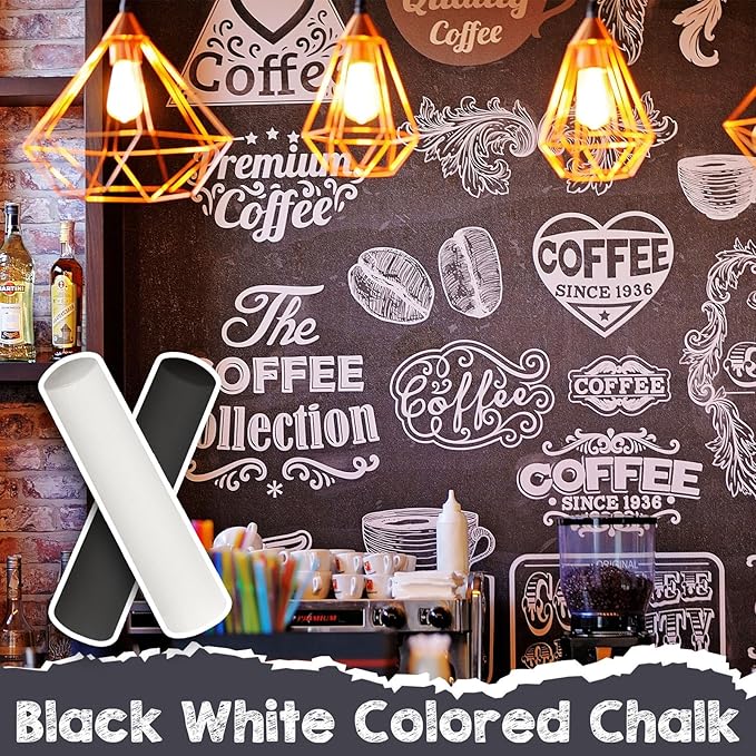 100 Pcs Sidewalk Chalk for Kids Jumbo Black White Washable Non Toxic Chalk for Classroom Outdoor Fun Creativity Art Play Painting on Chalkboard Playground Blackboard Easter Party