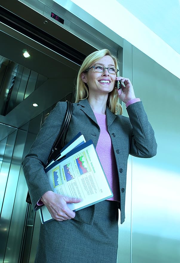 Durable Report Cover with DURACLIP Letter-Size 8.5" x 11" Inches - Holds Up to 30 Pages - Clear Cover and Dark Blue Border - Box of 25