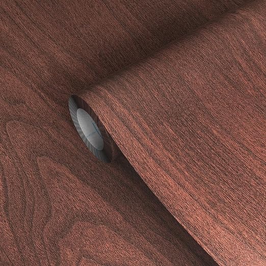 GSCIT Club Cherry Wallpaper, 15.7 inch X 15ft Self Adhesive Wood Grain Repair Tape Patch for Tables, Chairs, Baseboards, Doors, Windows, Floors, Handicraft DIY.