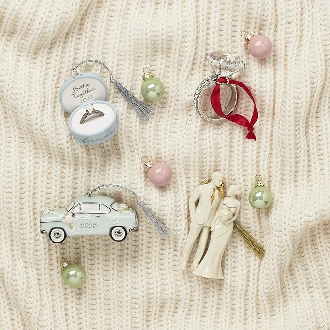Lenox 897120 2025 Engagement Ring Metal Ornament, Christmas, Holiday Decorations
